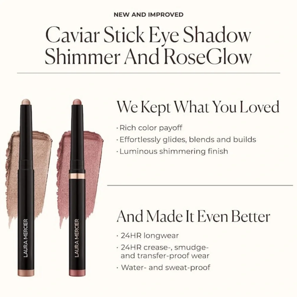 Laura Mercier Caviar Stick Cream Eye Color Eyeshadow Modern Rose 0.05 Oz. NIB